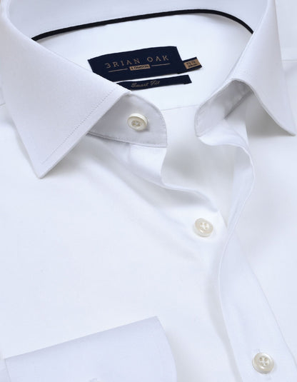 Plain White Satin Dress Shirt