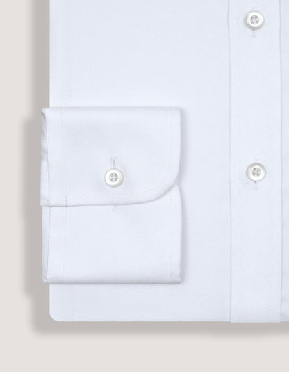 White Self Textured Formal Shirt