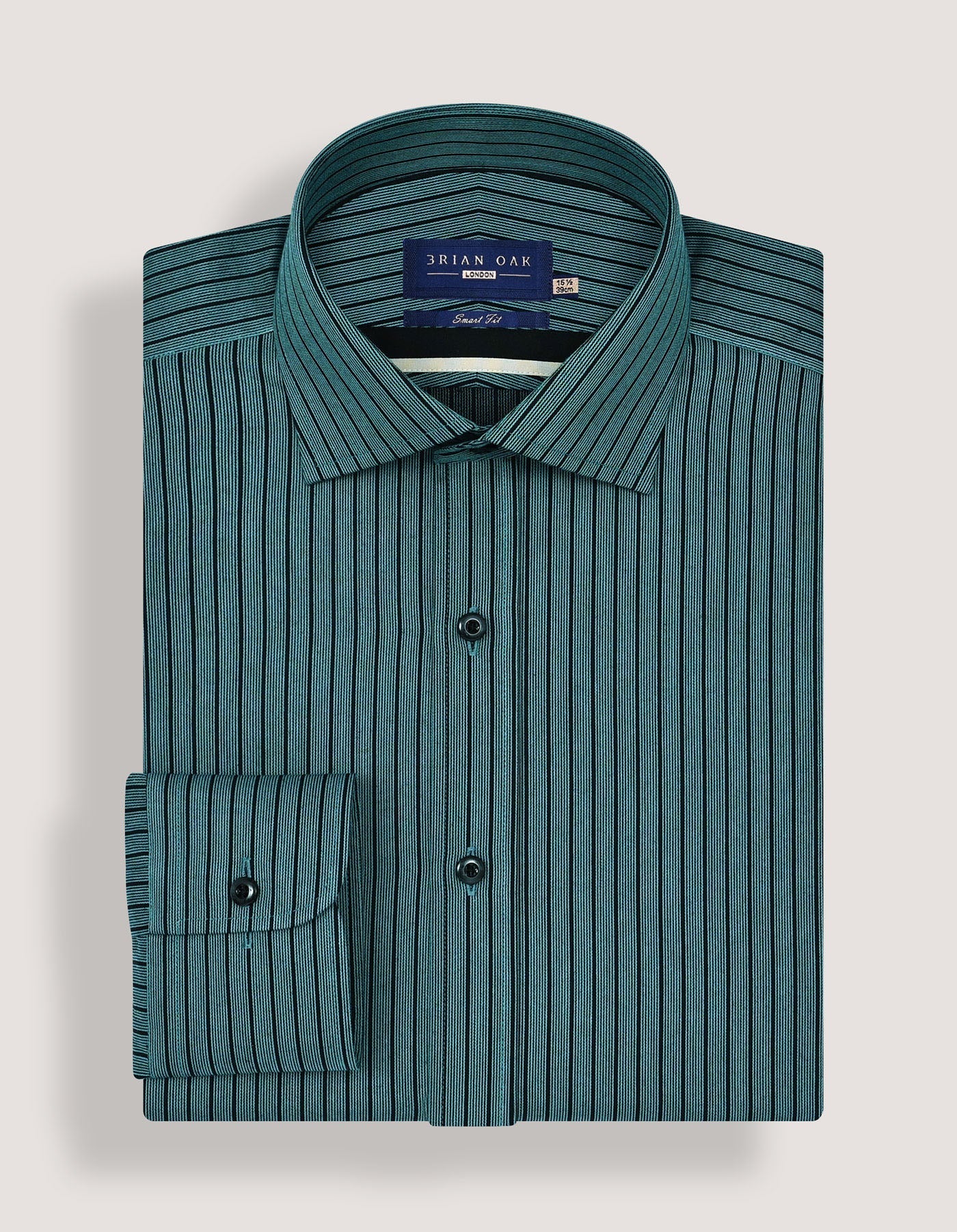 Sea Green Striped Dobby Shirt