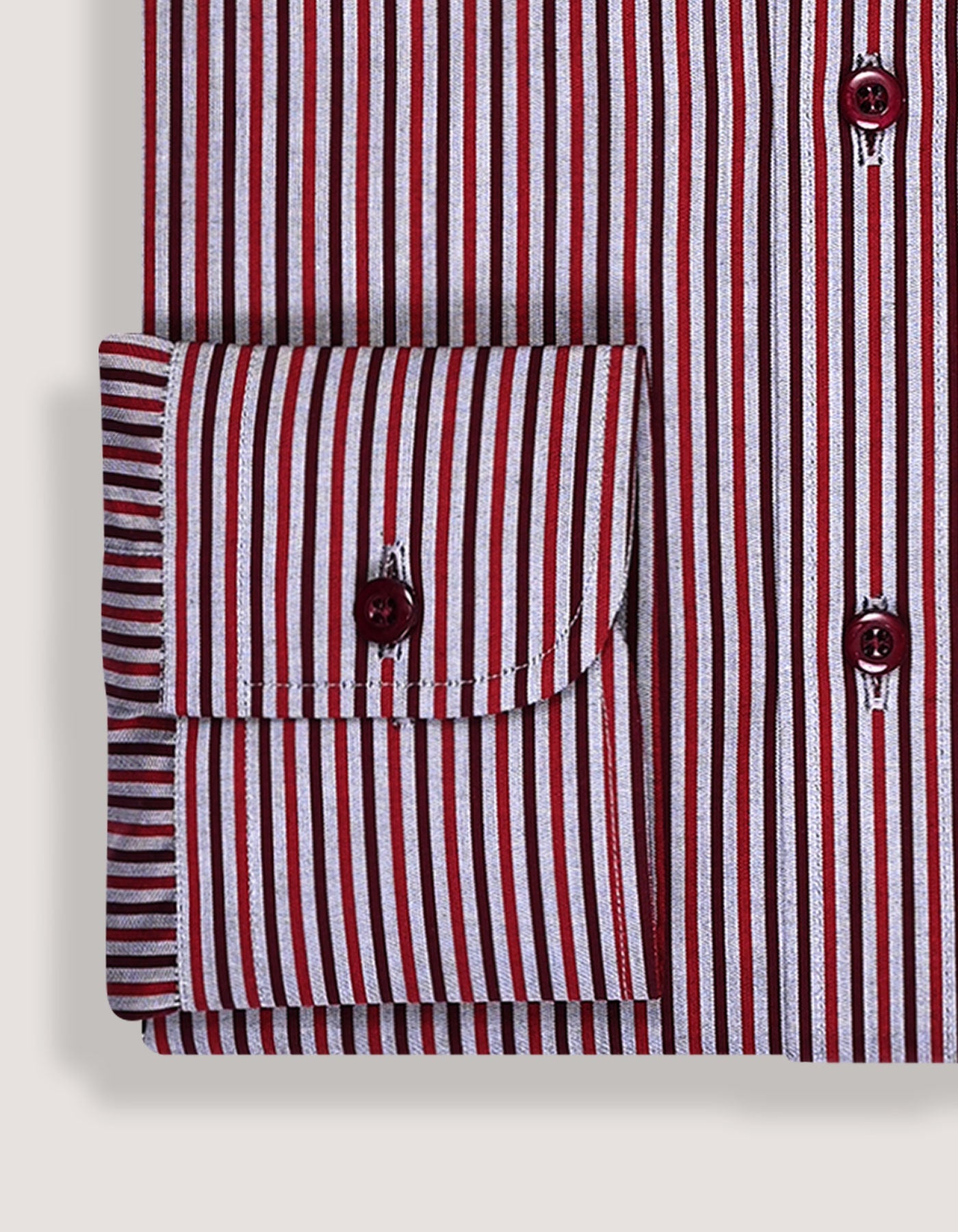 Red & Maroon Striped Shirt