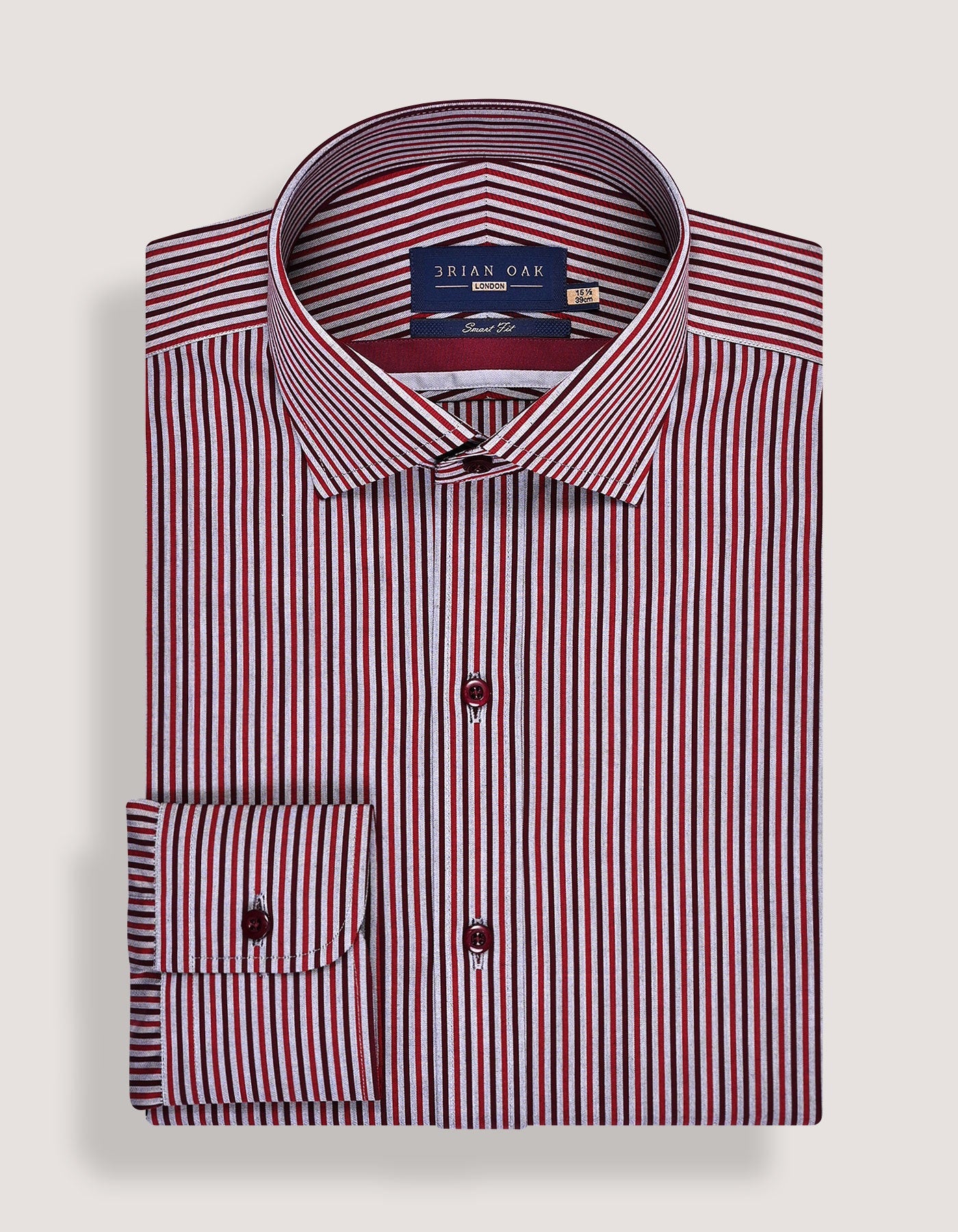 Red & Maroon Striped Shirt