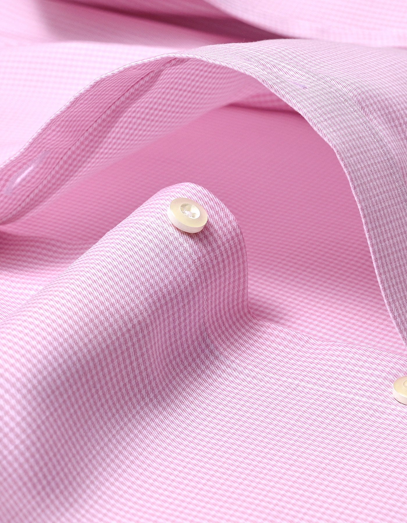 Chemise à carreaux col et poignets contrastants - Rose