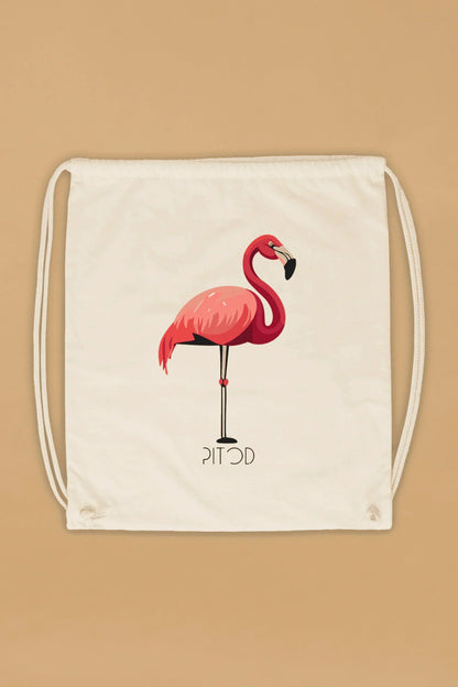 Flamingo Drawstring Bag