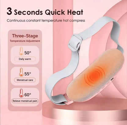 Ceinture de massage vibrante électrique chauffante pour soulager instantanément les douleurs menstruelles et dorsales, rechargeable