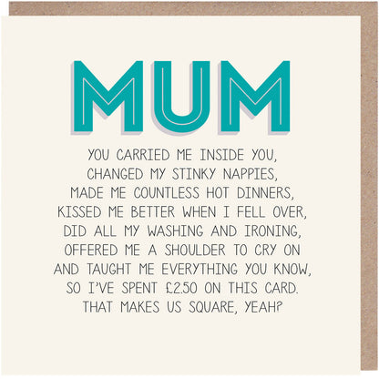 Mum Birthday/Mother's Day Card