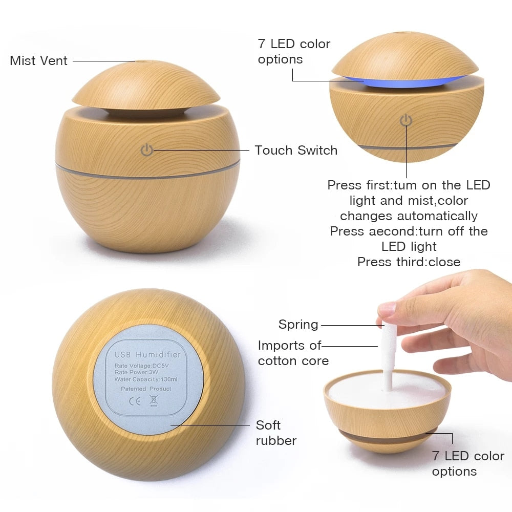 Mini USB Aroma Diffuser & Humidifier
