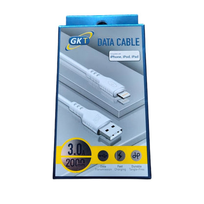 GK Telecom White 8-Pin to USB Cable - 2m