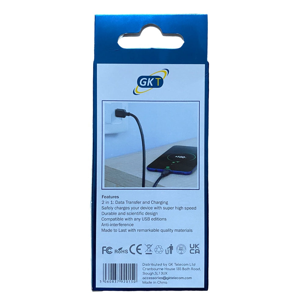 GK Telecom Câble Micro USB vers USB noir - 2m