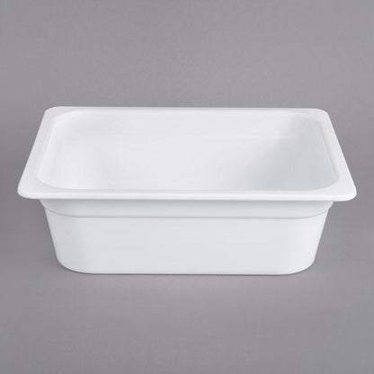 GN 1/2 White Melamine Gastronorm Pan 100mm Deep