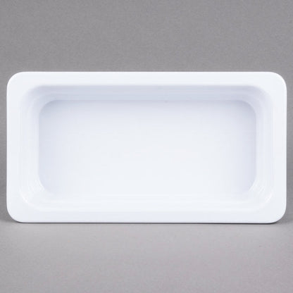 GN 1/3 White Melamine Gastronorm Pan 65mm Deep