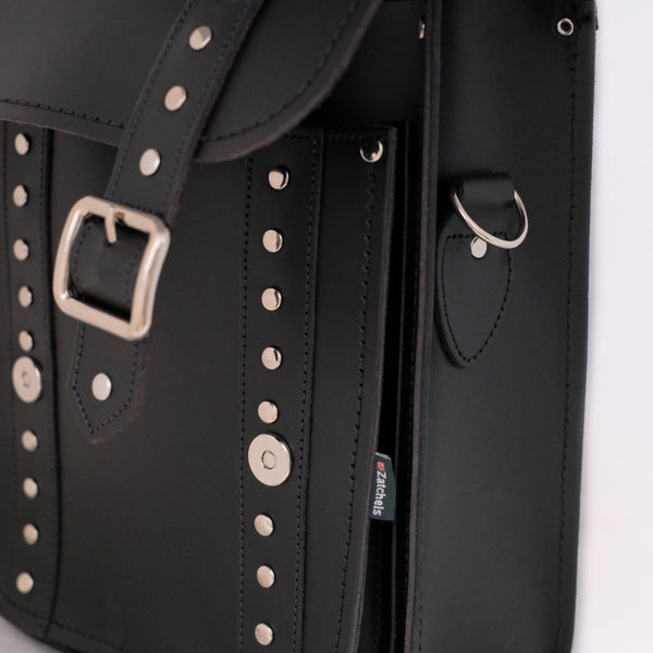 Sac à Dos de Ville en Cuir Fait Main - Gothic Noir Clouté