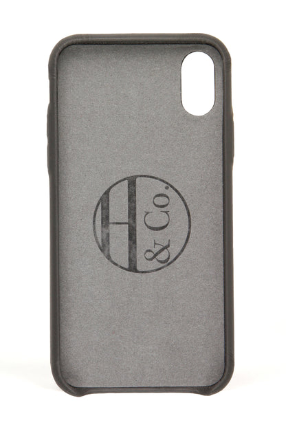 iPhone X Case, Grey Leather