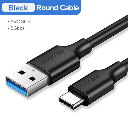 UGREEN USB C Cable 5Gbps USB3.0 A to USB C for iPad Pro Samsung Galaxy S24 for Switch M2 SSD NVME USB3.0 Super Speed Data Cable