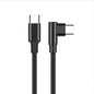 90 Degree Elbow Type-c Cables 20V 3A 60W PD Fast Charging Type C To Type C Male to Male USB Type-C Devices 0.2m  1m 2m 3m