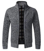 Manteau pull ample pour hommes Pull décontracté pour jeunes Col montant Cardigan en tricot