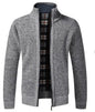 Manteau pull ample pour hommes Pull décontracté pour jeunes Col montant Cardigan en tricot