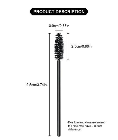 ANNAFRIS 50Pcs  Disposable Eyelash  Brush Soft Head Crystal Eyebrow Brush Lash Extension Brush  Mascara Wand Makeup Tool