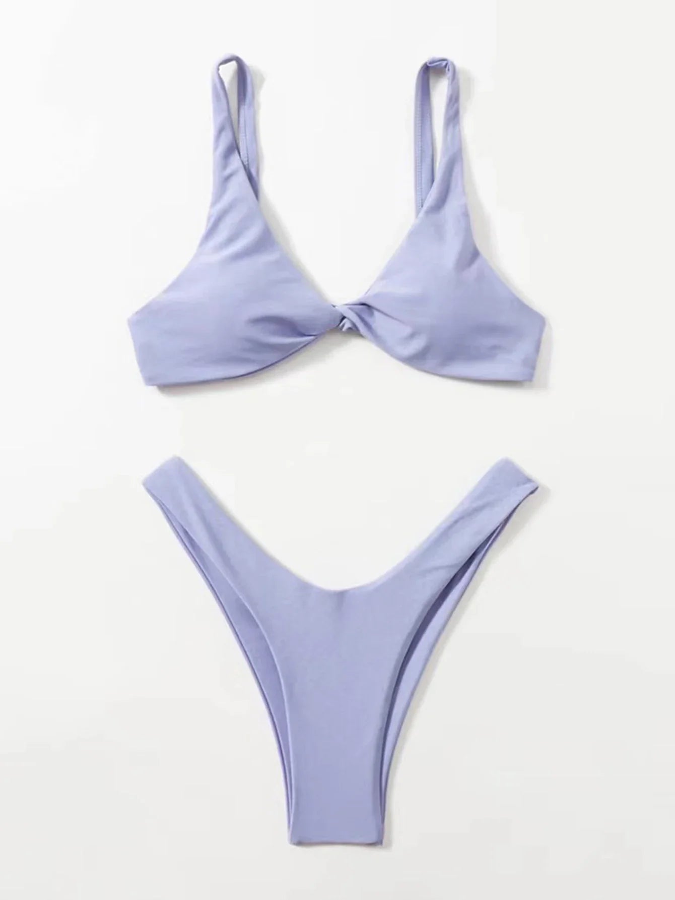 ZTVitality Solid Tie Sexy Bikini 2021 Hot Sale Padded Bra High Leg Bandage Push Up Bikini Set Brazilian Swimsuit Women Swimwear