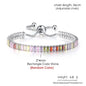 Adjustable Multicolor Tennis Bracelets for Women Ladies Wedding Rainbow Colorful Zircon Charm Bracelet Hand Chain Jewelry DZH043