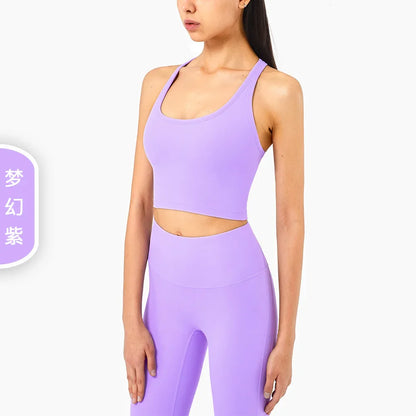 Ensemble collant et soutien-gorge de musculation souple et gainant pour femme