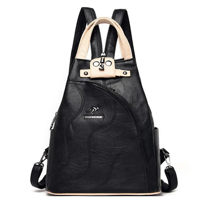 Sacs à dos en cuir pour femmes, sac de poitrine zippé pour femmes, sac à dos de voyage, sacs à dos pour dames, mochilas, sacs d'école pour adolescentes, sac à dos