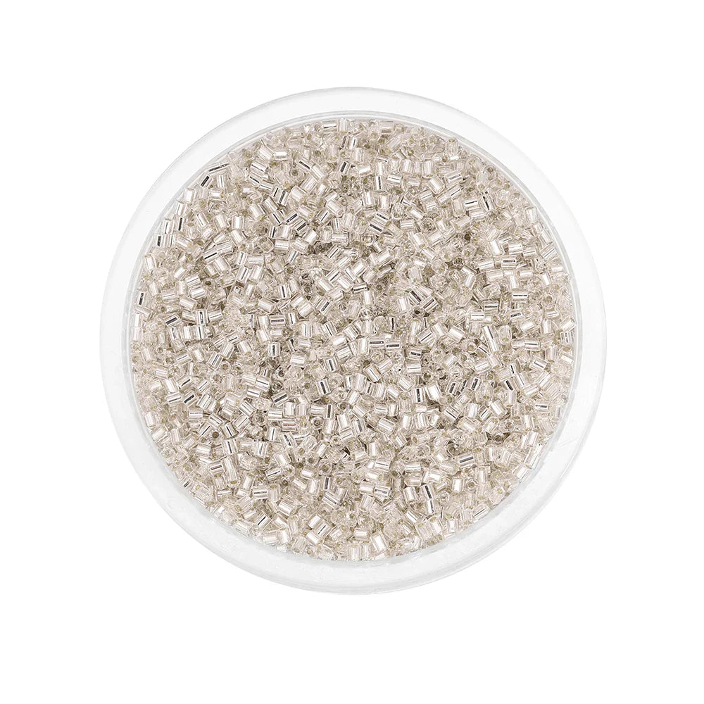 1000/1800Pcs 2mm Hexagon Czech Glass Cylindrical Loose Small Seed Needle Beads for DIY Bracelet Necklace Jewelry Making Supplies