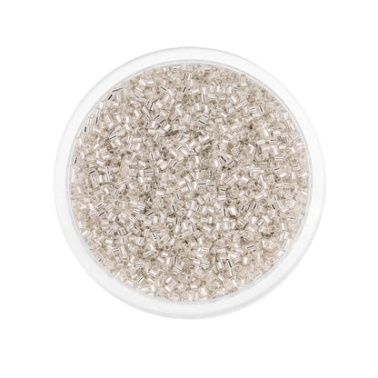 1000/1800Pcs 2mm Hexagon Czech Glass Cylindrical Loose Small Seed Needle Beads for DIY Bracelet Necklace Jewelry Making Supplies
