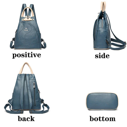 Sacs à dos en cuir pour femmes, sac de poitrine zippé pour femmes, sac à dos de voyage, sacs à dos pour dames, mochilas, sacs d'école pour adolescentes, sac à dos