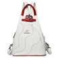 Sacs à dos en cuir pour femmes, sac de poitrine zippé pour femmes, sac à dos de voyage, sacs à dos pour dames, mochilas, sacs d'école pour adolescentes, sac à dos