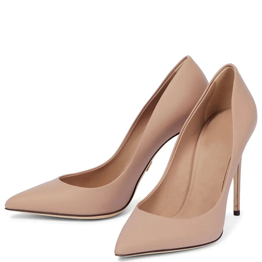 Escarpins à talons aiguilles 10 cm, bout pointu, talons hauts pour femmes, chaussures de soirée de bureau