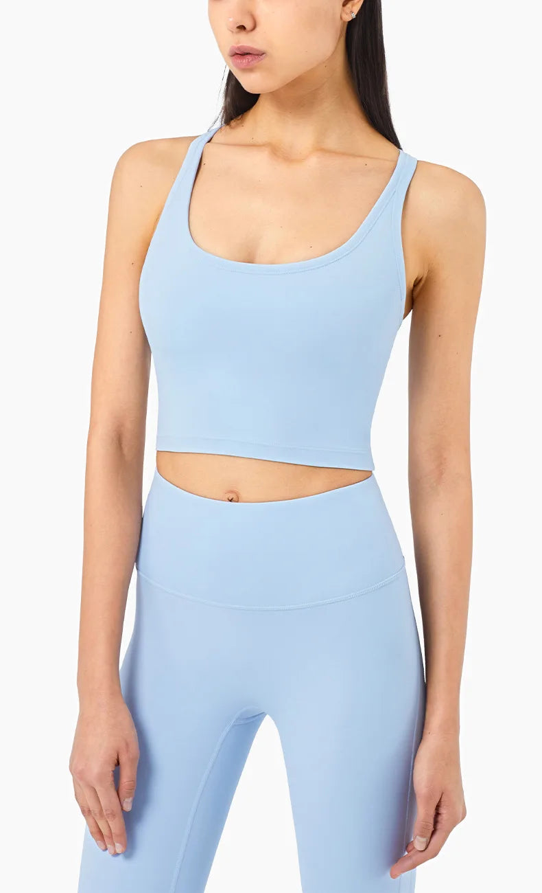 Ensemble collant et soutien-gorge de musculation souple et gainant pour femme