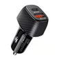 PD20W USB-C & QC3.0 Dual Port Fast Car Charger-Compact 2-Port Vehicle Charging Adapter