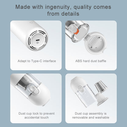 Original Xiaomi Mijia 120W 13000Pa Portable Handheld Car Home Vacuum Cleaner Dust Catcher Cleaning Tools(White)