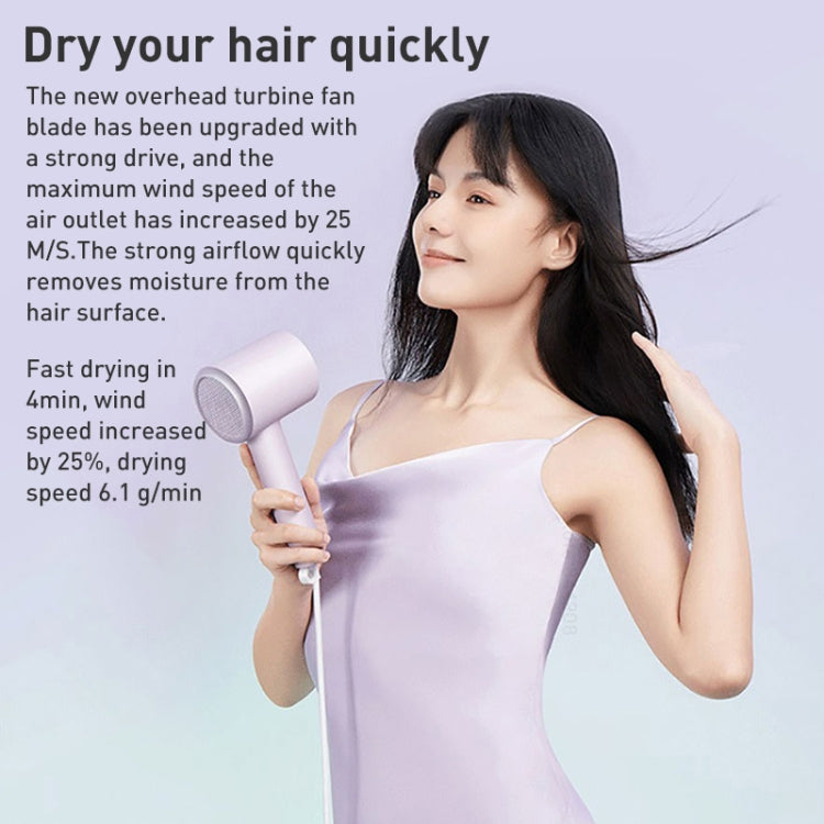 Original Xiaomi Mijia H301 Negative Ion Quick Drying Electric Hair Dryer, US Plug(Purple)