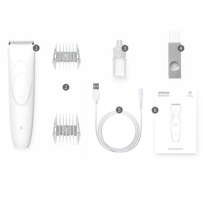 Original Xiaomi Youpin Pawbby Dog Professional Razor Pet Grooming Clippers Electric Rechargeable Safety Haircut Machine(White)