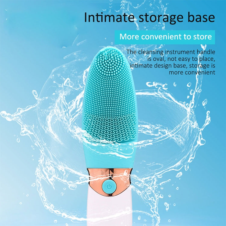CNaier AE-618 Battery-powered Silicone Acoustic Wave Face Skin Care Electric Facial Cleanser (Orange)