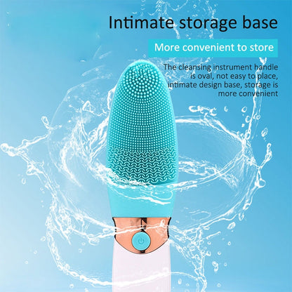 CNaier AE-618 Battery-powered Silicone Acoustic Wave Face Skin Care Electric Facial Cleanser (Pink)