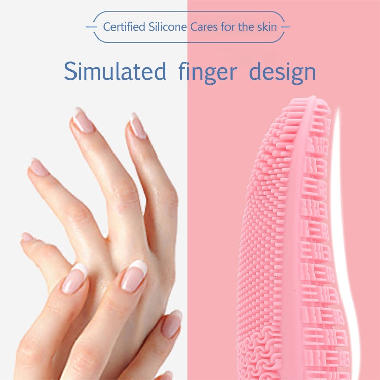 CNaier AE-618 Battery-powered Silicone Acoustic Wave Face Skin Care Electric Facial Cleanser (Pink)