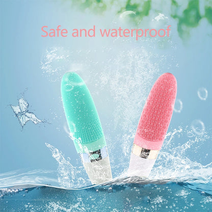 CNaier AE-8381 Household Waterproof Vibration Silicone Electric Massage Bath Body Brush (Green)