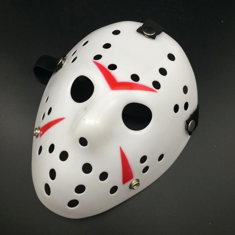 Halloween Party Cool Thicken Jason Mask (Red + White)