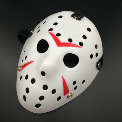 Halloween Party Cool Thicken Jason Mask (Red + White)