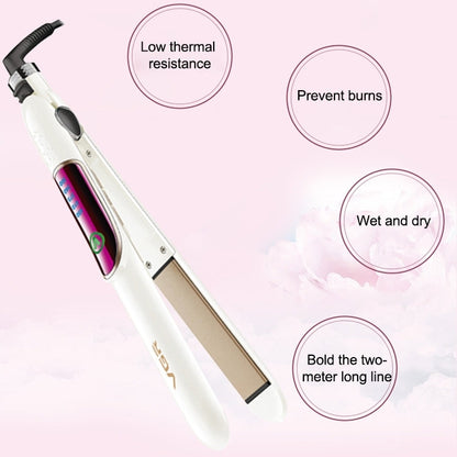 VGR V-509 35W 5 Gears AdjustableHair Straightening Curling Iron Dual-use, Plug Type: EU Plug(White)