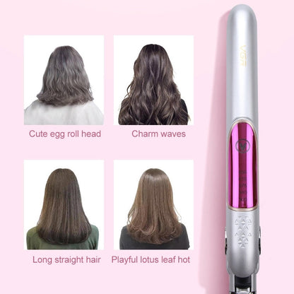 VGR V-509 35W 5 Gears AdjustableHair Straightening Curling Iron Dual-use, Plug Type: EU Plug(White)