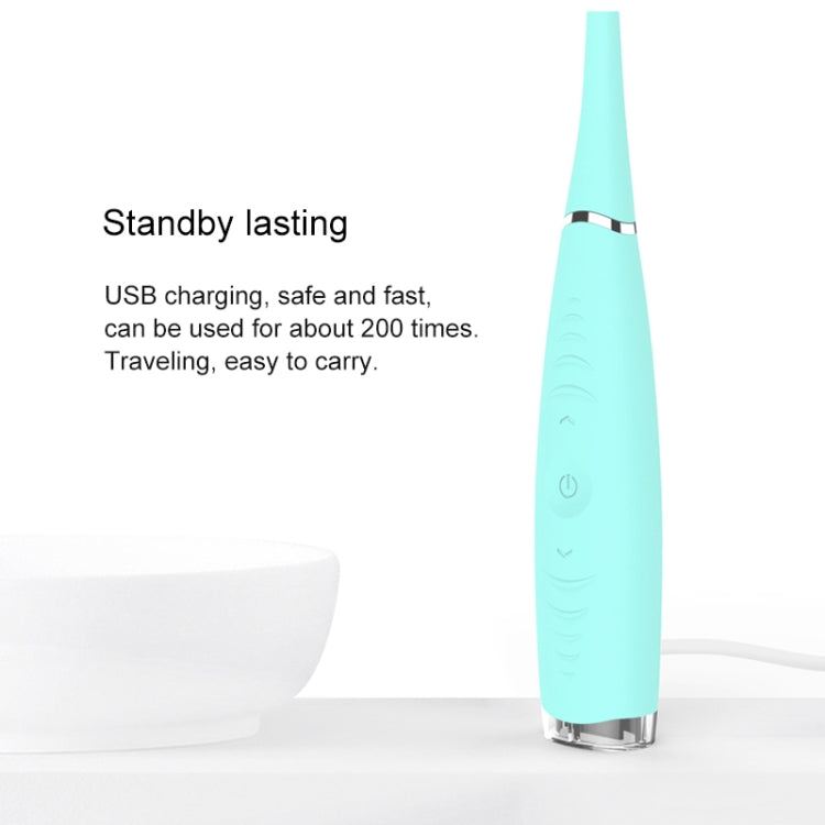 LSHOW YJK015A 3.7V USB Charging Five-speed Mode Waterproof Household Electric High-frequency Vibration Teeth Polisher(Pink)