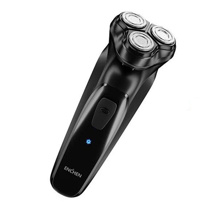 Rasoir électrique rechargeable Original Xiaomi ENCHEN étanche à trois têtes rotatives à double anneau pour hommes (noir)