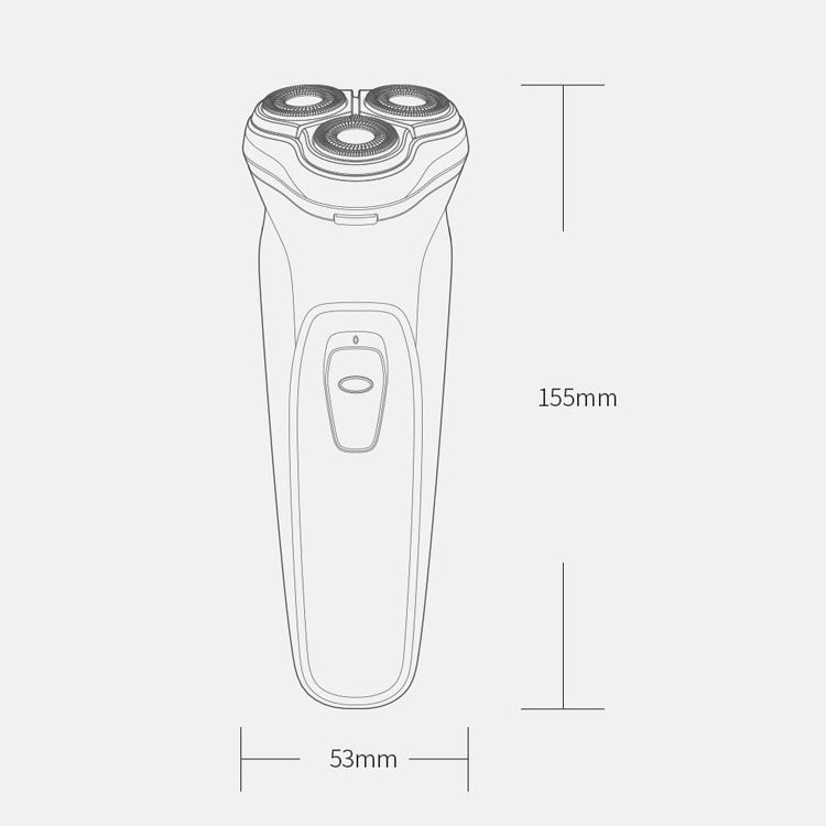 Rasoir électrique rechargeable Original Xiaomi ENCHEN étanche à trois têtes rotatives à double anneau pour hommes (noir)