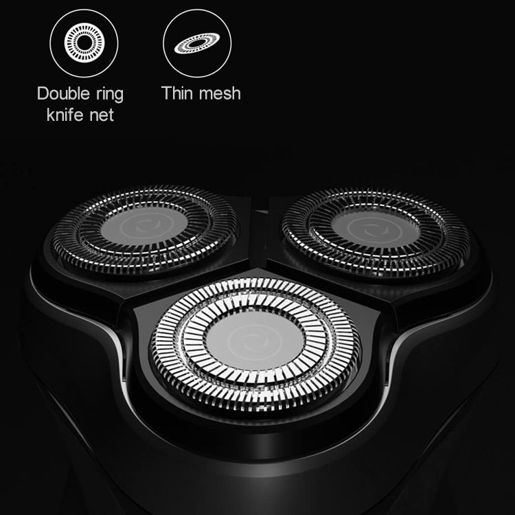 Rasoir électrique rechargeable Original Xiaomi ENCHEN étanche à trois têtes rotatives à double anneau pour hommes (noir)