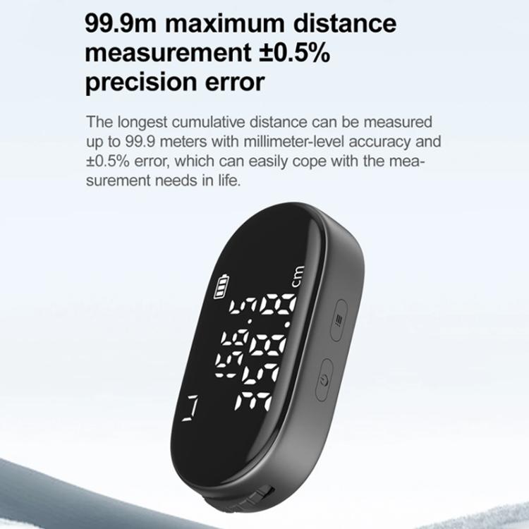 Original Xiaomi Youpin DUKA ATuMan Q2 Règle électronique Mètre ruban numérique portable (noir)