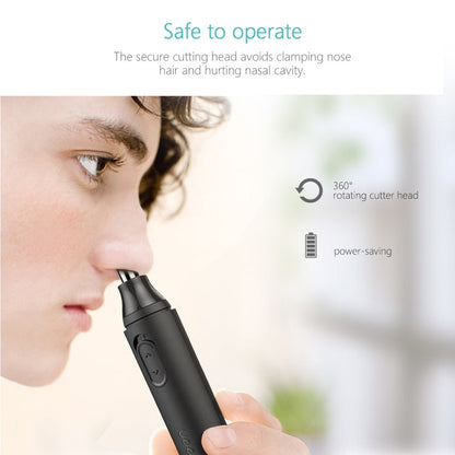 XPREEN XPRE001 High-speed Rotating Electric Nose Hair Trimmer Ear Trimmer Rotation Blade for Men and Women(Black)