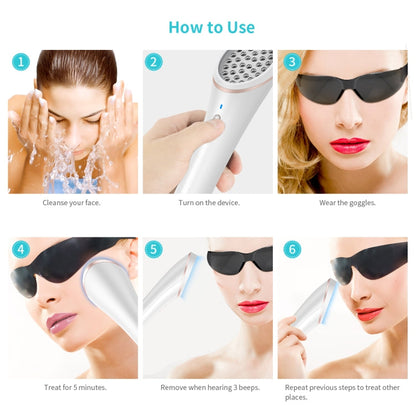 XPREEN XPRE052 Wireless Rechargeable Light Acne Treatment Device Home Acne Clearing Eraser with Blue Light and Red Light(White)